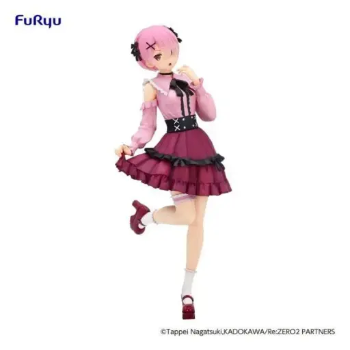 RE ZERO - Ram "Girly Outfit Pink" - Statuette Trio-Try-It 21cm